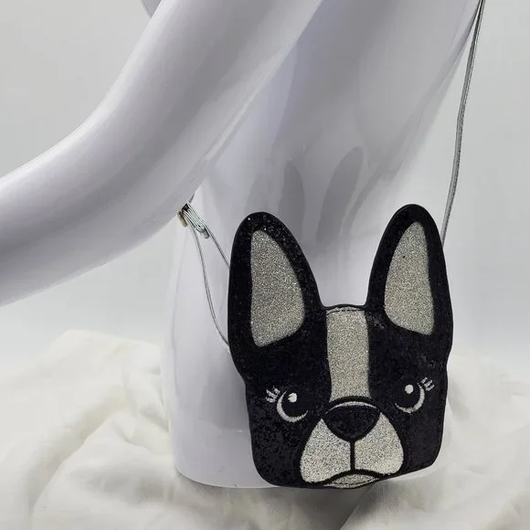Justice Glitter Boston Terrier Mini Cross Body Bag - Picture 5 of 14